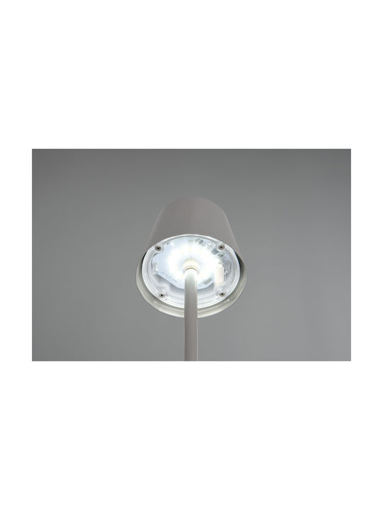 Trio Lighting Μεταλλικό Πορτατίφ LED με Γκρι Καπέλο και Βάση