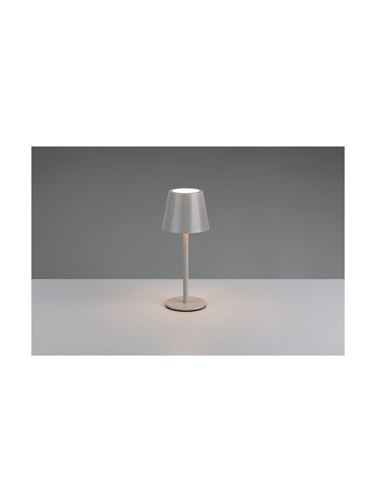 Trio Lighting Μεταλλικό Πορτατίφ LED με Γκρι Καπέλο και Βάση