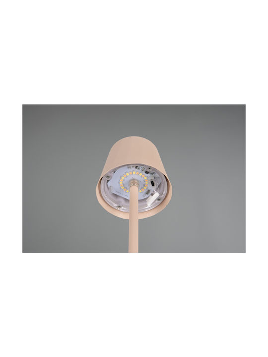 Trio Lighting Μεταλλικό Πορτατίφ LED με Μπεζ Καπέλο και Βάση