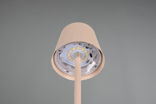 Trio Lighting Metal Table Lamp LED with Beige Shade and Base