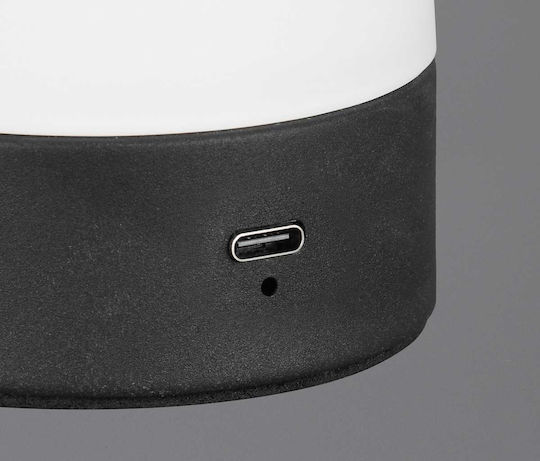 Trio Lighting Стъклена Настолна лампа LED с Бял Абажур и Основа