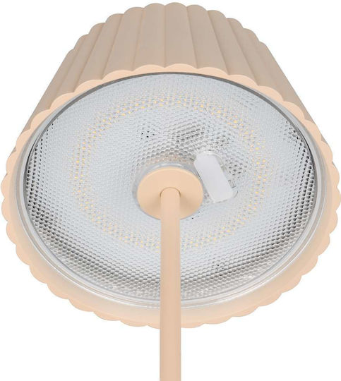 Trio Lighting Μεταλλικό Πορτατίφ LED με Μπεζ Καπέλο και Βάση