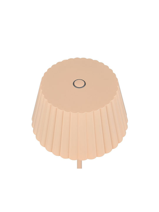 Trio Lighting Μεταλλικό Πορτατίφ LED με Μπεζ Καπέλο και Βάση