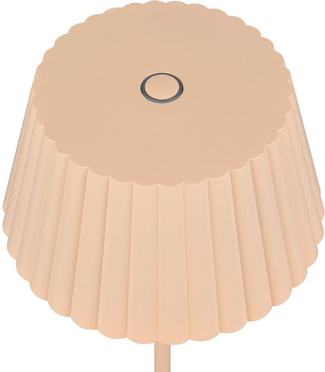 Trio Lighting Μεταλλικό Πορτατίφ LED με Μπεζ Καπέλο και Βάση