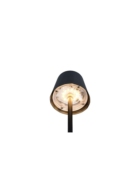 Trio Lighting Μεταλλικό Πορτατίφ LED με Μαύρο Καπέλο και Βάση