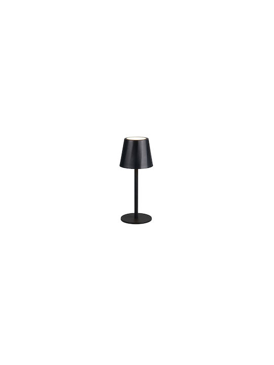 Trio Lighting Μεταλλικό Πορτατίφ LED με Μαύρο Καπέλο και Βάση