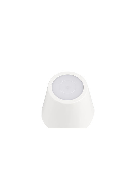 Trio Lighting Μεταλλικό Πορτατίφ LED με Λευκό Καπέλο και Βάση