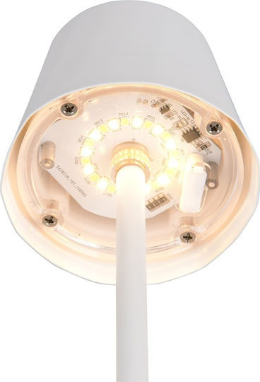 Trio Lighting Metal Table Lamp LED with White Shade and Base