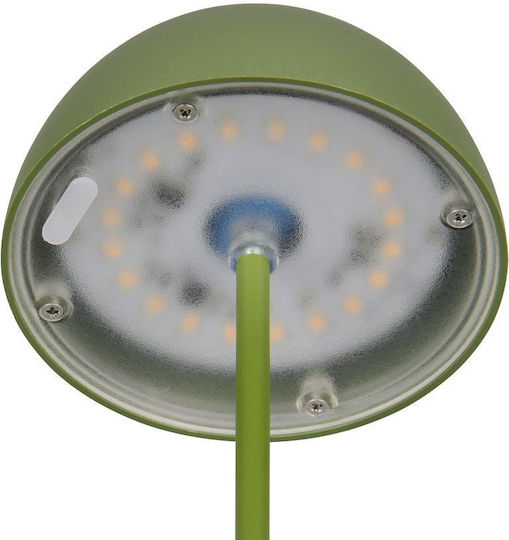 Trio Lighting Plastic Table Lamp LED with Green Shade and Base