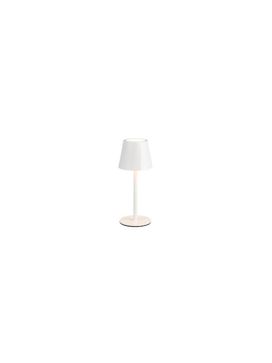Trio Lighting Μεταλλικό Πορτατίφ LED με Λευκό Καπέλο και Βάση