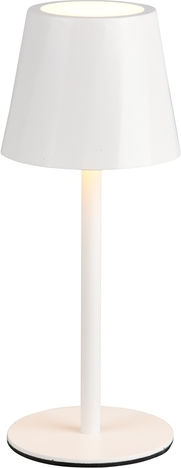 Trio Lighting Metal Table Lamp LED with White Shade and Base