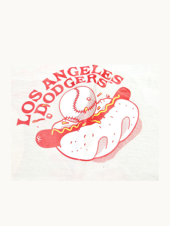 Los Angeles Dodgers Mlb Food T-shirt Off White