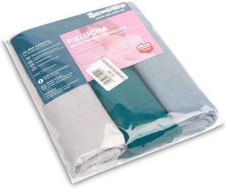 Sensillo Baby Burp Cloth Multicolour 60x80cm. 3pcs