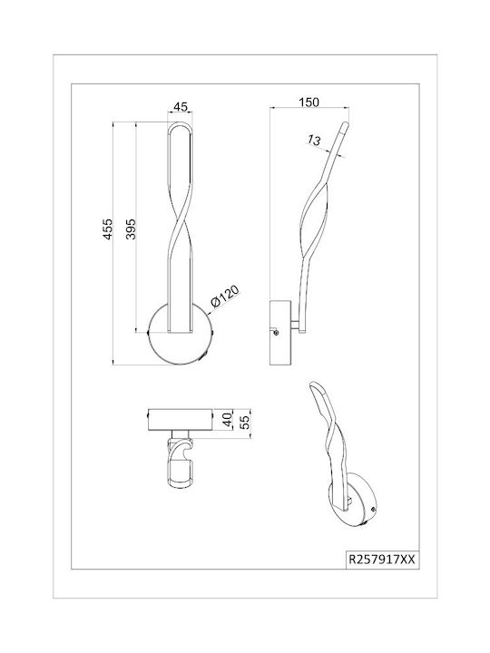 Trio Lighting Φωτιστικό Τοίχου Trio Lighting Φωτιστικό Τοίχου