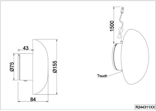 Trio Lighting Φωτιστικό Τοίχου Trio Lighting Φωτιστικό Τοίχου
