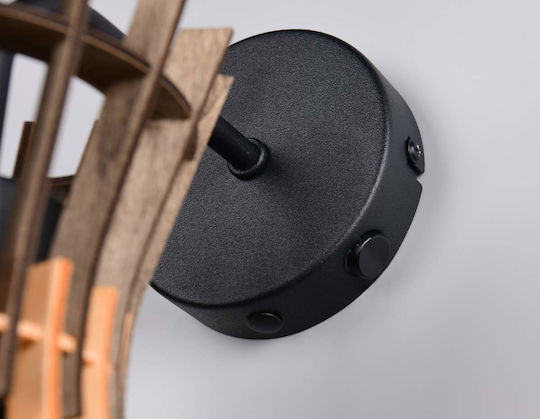 Trio Lighting Industrielle Wandleuchte Schwarz