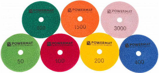 Set 7 Diamond Grinding Discs Pm-dpp-100tm Mokro Powermat Pm1108