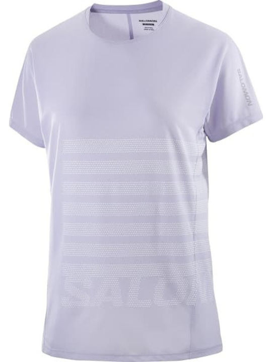 Sense Aero Γυναικείο Αθλητικό Crop T-shirt Fast Drying Cosmic Sky/white