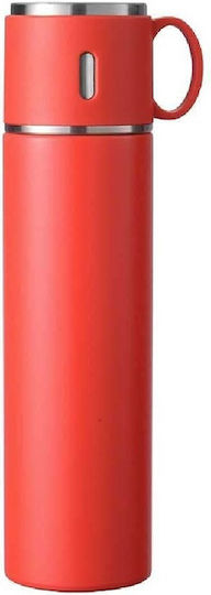 Ποτήρι Θερμός Ανοξείδωτο / Πλαστικό 500ml Red