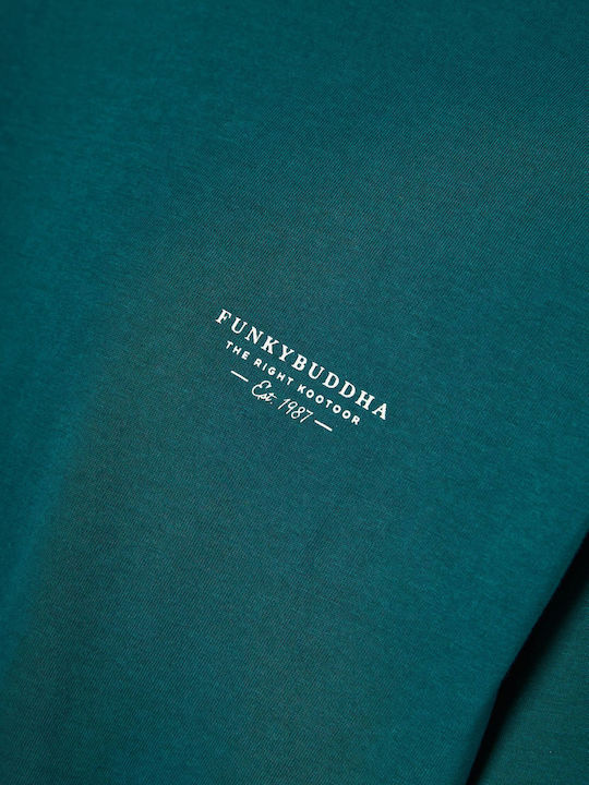 Funky Buddha T-shirt Petrol Blue