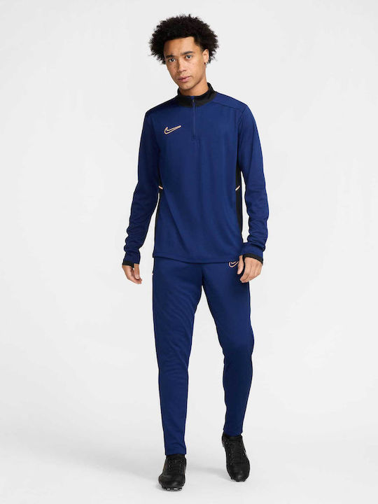 Academy Παντελόνι Φόρμας Dri-Fit Γυαλιστερό με Λάστιχο Blue