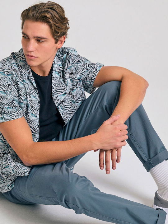 Trousers Chino Elastic in Regular Fit Steel Grey