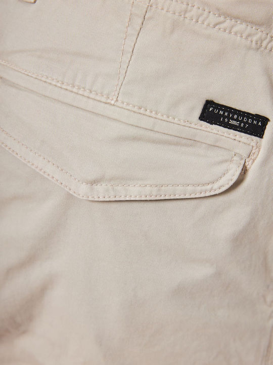 Trousers Cargo Elastic in Regular Fit Mist Grey