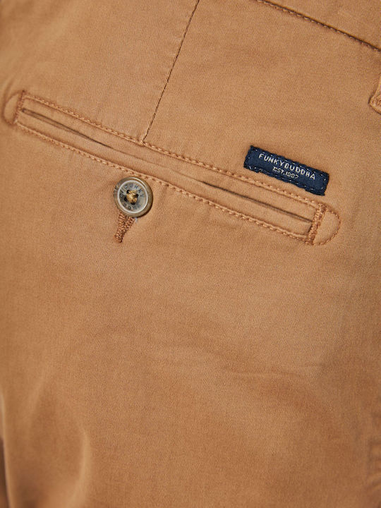 Trousers Chino Elastic in Regular Fit Beige