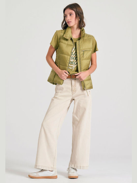 Funky Buddha Sleeveless Jacket Green