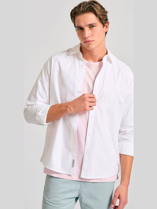 Long-sleeved Cotton Shirt White