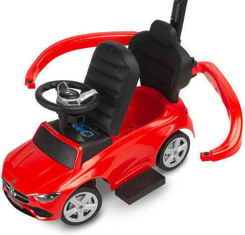 Caretero Mercedes C-Class Mașină Ride On Cu Mâner Pentru 36+ Luni Roșie