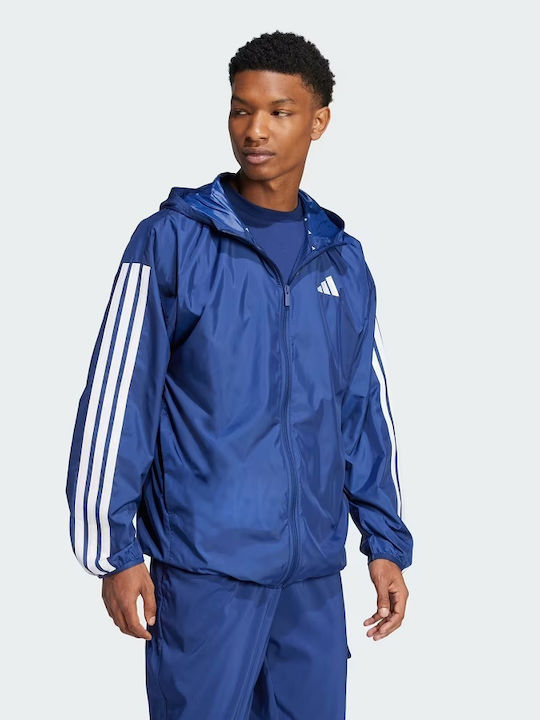 adidas Essentials 3-stripes Athletic Jacket Navy Blue