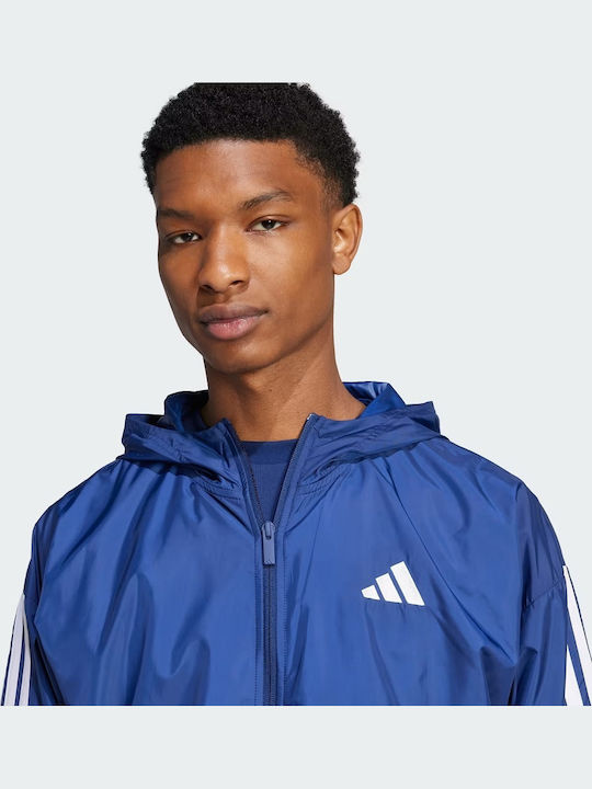 Essentials 3-stripes Sportjacke Winddicht Marineblau