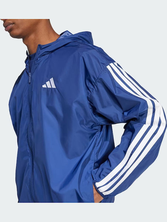 Essentials 3-stripes Sportjacke Winddicht Marineblau