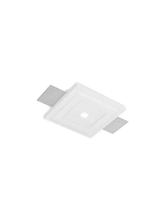 Ideal Lux Χωνευτό Σποτ με Ενσωματωμένο LED και Θερμό Λευκό Φως Ροζ 14x14εκ. 1τμχ