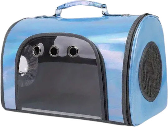 Handtasche für Hunde / Katzen bis 6kg Blau L44xB28xH23cm.