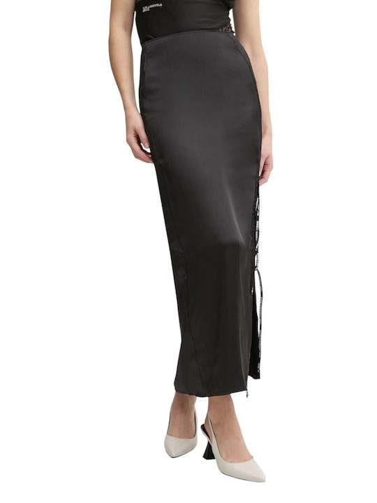 Σατέν Maxi Φούστα Black
