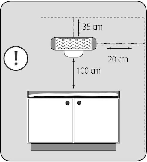Reer Feelwell 1926 Επιτοίχια Σόμπα Χαλαζία 400W