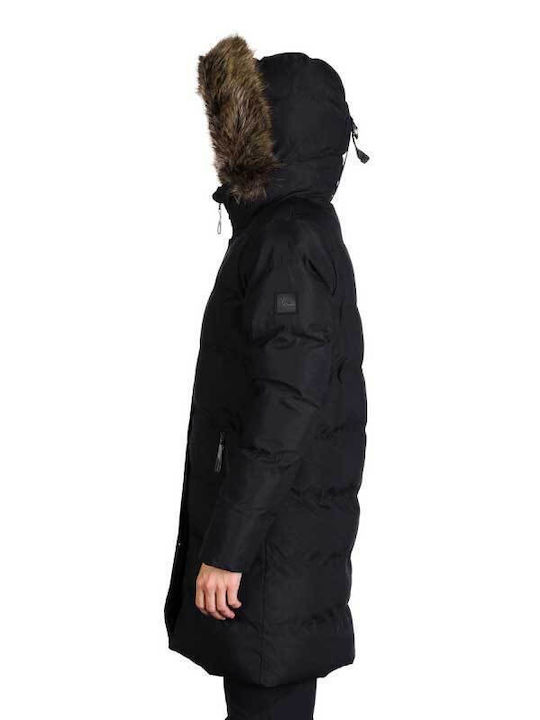 Women's Long Lifestyle Jacket for Winter Black