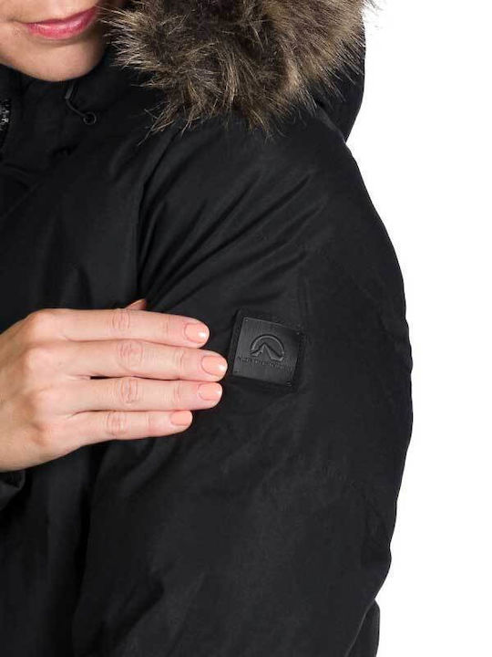 Women's Long Lifestyle Jacket for Winter Black