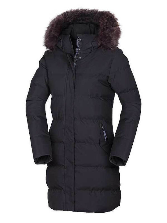 Women's Long Lifestyle Jacket for Winter Black