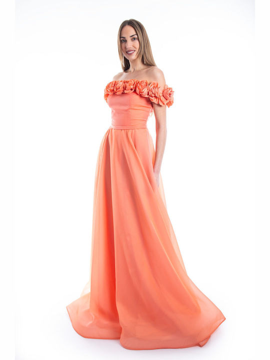 Farmaki Dress Wedding - Christening Orange