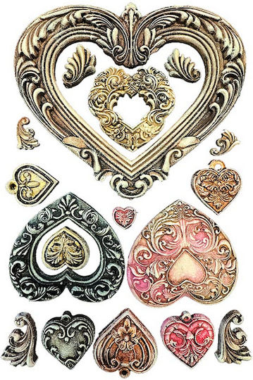 Καλούπι Σιλικόνης A5 15×21cm Stamperia Hearts