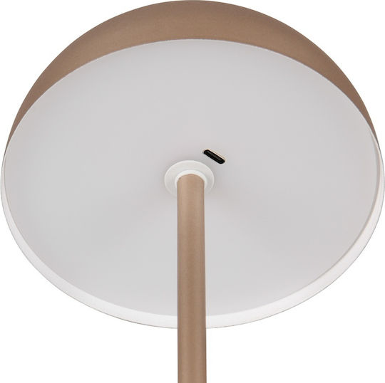 Trio Lighting Metal Table Lamp LED with Brown Shade and Base