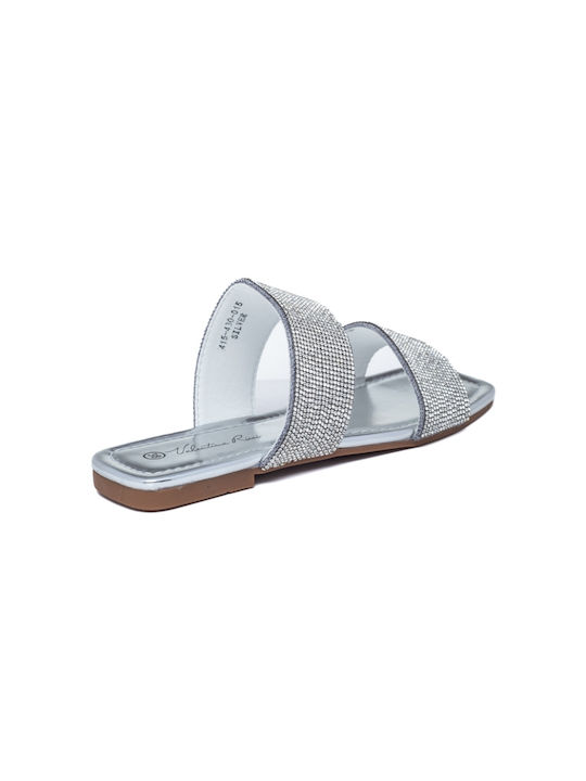 Laura Virgili Women's Flat Sandals in Silver Color