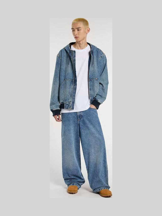 Ανδρικό Παντελόνι Τζιν με Loose Baggy Εφαρμογή Rinsed Fade