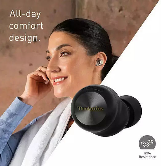 Technics EAH-AZ100 In-Ear Bluetooth-Freisprecheinrichtung Kopfhörer mit Schweißresistenz und Ladeetui Silber