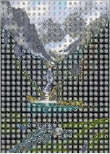 Mishbay 5D Diamantmalerei Bild Wasserfall 30 x 40 cm
