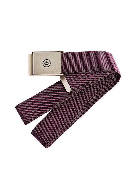 Elastic Men's Belt Fabric Webbing Belt Burgundy
