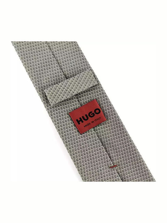 Hugo Ανδρική Γραβάτα Μεταξωτή σε Μπεζ Χρώμα